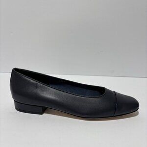 Vaneli Women’s FC-313 Navy Nappa Slip-On Flats, Size 6.5 Narrow